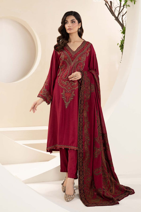 3 Piece Embroidered Lawn | Mb-14