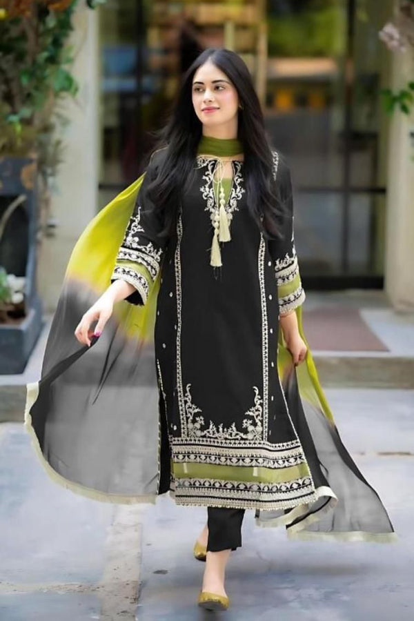 Airjet Lawn by Omal – Heavy Embroidered 3-Piece Unstitched with Tie & Dye Dupatta

