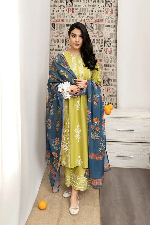 Urge Luxury Embroidered Lawn Suit – 3 Piece Unstitched with Diamond Printed Dupatta
